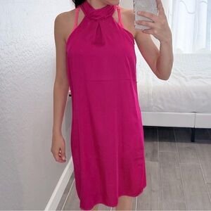 Express Hot Pink Halter Mini Dress